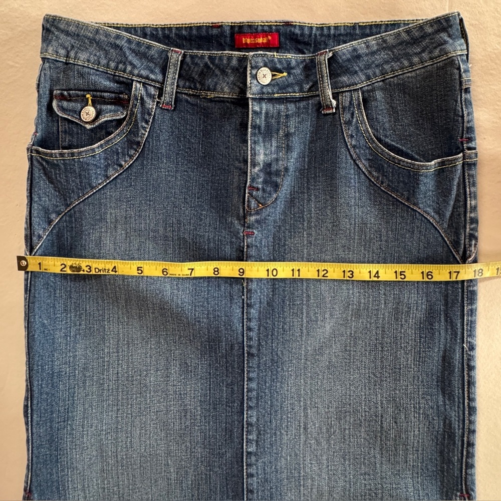 Mermaid Denim Blue Asphalt Maxi Skirt (9) - Picture 8 of 12